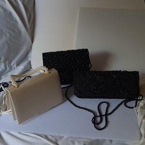 3 Vintage LeRagle party purses new no tags - formal or fun